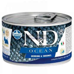 Nd Ocean Mini Ringa Balıklı ve Karidesli Yetişkin Köpek Konserve Maması 140 Gr