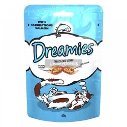 Dreamies İçi Dolgulu Somonlu Kitir Kedi Ödülü 60 Gr