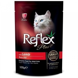 Reflex Plus Kuzu Etli Parca Etli Yetişkin Kedi Konserve Maması 100 Gr