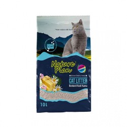 Nature Plan Kalın Taneli Marsilya Sabun Kokulu Bentonit Kedi Kumu 10L